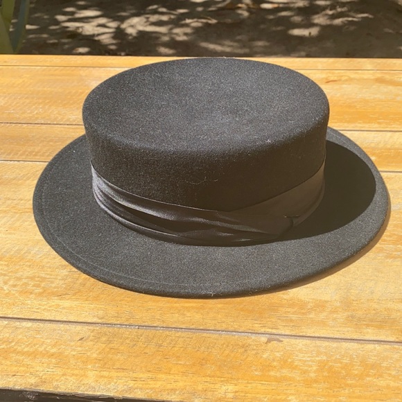 Black boater hat - Picture 1 of 6